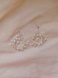Wedding earrings, handmade wedding earrings, bridal earrings