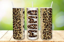 Glitter Leopard Mama Sublimation Design