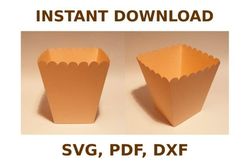 Popcorn Box Template, Box Template SVG, SVG Files, SVG, Cricut
