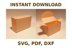 rectangle gift box template, box template svg, svg files, svg, cricut