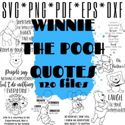 Winnie the Pooh Quote SVG, pooh svg, Piglet svg, Tigger svg, Eeyore svg, Birthday, tshirt svg, Tumbler svg, Starbucks sv