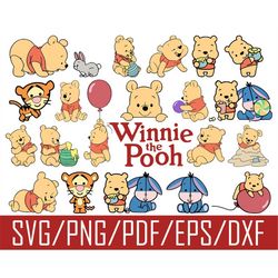 Winnie The Pooh LAYERED Svg, Winnie Svg, Tshirt Svg, Png, Pdf, Eps, Dxf