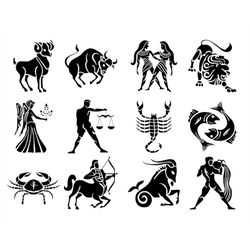 Zodiac svg, Zodiac Signs Svg Bundle, Astrology svg, Cricut, Silhouette