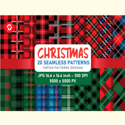 Christmas Seamless Tartan Pattern Design