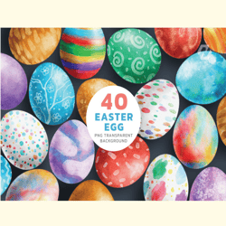 Easter Egg Watercolor Painting Clipart