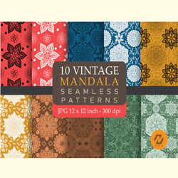 Vintage Mandala Art Seamless Pattern