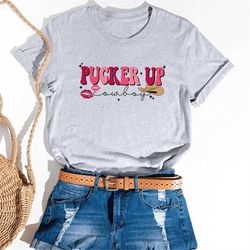 Pucker Up Cowboy Shirt, Country Valentines Day, Cowboy And Cowgirl Valentines, Western Valentines Day, Gift For Her