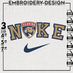 Florida Panthers Embroidery Designs, NHL Logo  Embroidery, NHL Panthers, Machine Embroidery Pattern, Digital Download