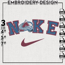 Colorado Avalanche Embroidery Designs, NHL Logo Embroidery, NHL Avalanche, Machine Embroidery Pattern, Digital Download