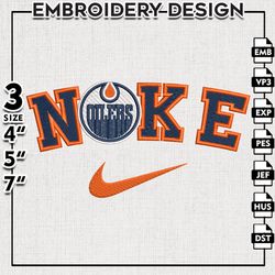 Edmonton Oilers Embroidery Designs, NHL Logo Embroidery, NHL Oilers, Machine Embroidery Pattern, Digital Download