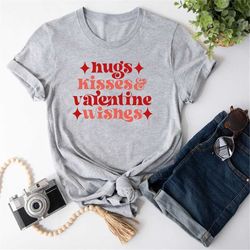 Hugs Kisses & Valentine Wishes, Valentine Shirt Couple Love Sublimation Design, Happy Valentine's Day Commercial Use