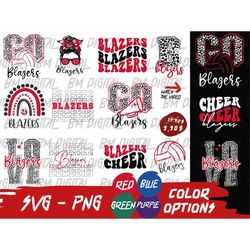 Blazers Volleyball Svg, Blazers Bundle, Blazers School Team, College Team, Mascot Svg, Blazers Volleyball Png, Cameo, La