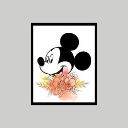 Mickey Mouse Baby Disney Art Print Digital Files nursery room watercolor