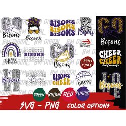 Bisons Basketball Svg, Bisons Bundle, Bisons School Team, Bisons College Team, Mascot Svg, Bisons Basketball Png, Cameo,