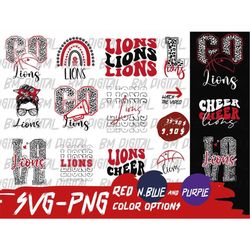 Lions Basketball Svg, Lions Bundle, Lions School Team, Lions College Team, Mascot Svg, Lions Basketball Png, Layered, Ca