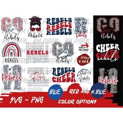 Rebels Basketball Svg, Rebels Bundle, Rebels School Team, Rebels College Team, Basketball Cheerleader, Mascot Svg