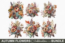 Autumn Flowers Sublimation Bundle