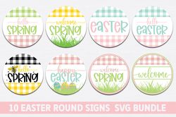 Easter Round Sign SVG Bundle