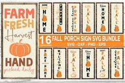 Fall Porch Sign SVG Bundle