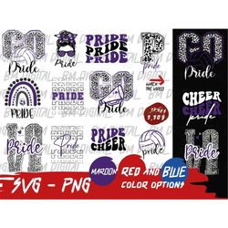 Pride Volleyball Svg, Pride Bundle, Pride School Team, Pride College Team, Mascot Svg, Pride Volleyball Png, Cameo, Laye