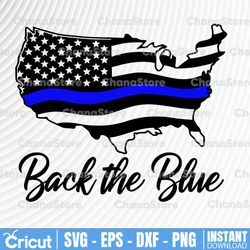 Police svg, back the blue flag svg, thin blue line svg, police officer svg, police wife svg Printable Cricut Thin Blue