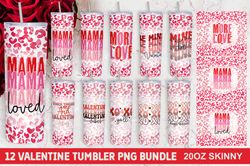 Valentine Tumbler PNG Bundle