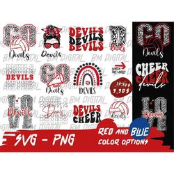 Devils Volleyball Svg, Devils Bundle, Devils School Team, Devils College Team, Mascot Svg, Devils Volleyball Png, Cameo,