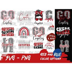 Coyotes Basketball Svg, Coyotes Bundle, Coyotes School Team, Coyotes College Team, Mascot Svg, Layered, Cameo, Coyotes B