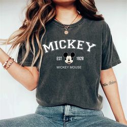 Vintage Mickey Est 1928 Comfort Colors Shirt, Minnie Est 1928 Shirt, Disneyland Shirt, Disneyworld Shirt, Disney Family