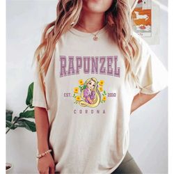 Disney Rapunzel Princess Comfort Colors Shirt, Disney Girl Shirt, Disney Princess Shirt, Disneyworld Shirt, Disney Women