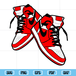 Jordan Sneaker SVG Files For Cricut, Cake topper svg, Jordan art