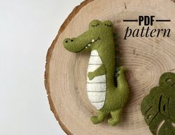 DIY Crocodile ornaments pattern Crocodile  patterns felt PDF
