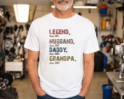 Legend Husband Daddy Grandpa Shirt, Happy Father's Day Shirt, Grandpa Crewneck, Gift For Dad, Dada Sweatshirt, Personali