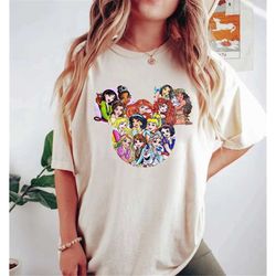 Princess Mickey Mouse Comfort Colors Shirt, Princess Mickey Head Shirt, All Disney Princesses Shirt, Disneyworld Shirt,