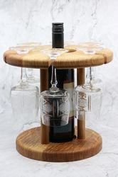 Wine Bottle And Glass Holder