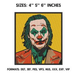 Joker Embroidery Design File, Batman Comics Embroidery Design, Machine  Design Pes Dst. Machine Embroidery File