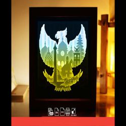 Indonesia 3D Paper Cut Light Box, Shadow Box Template, Paper Cutting Template, Light Box SVG Files, 3D Papercut Lightbox