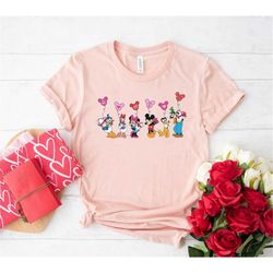 Mickey and Friends Valentine Comfort Colors Shirt, Disney Balloons Valentine Shirt, Disney Valentine Matching Shirt, Dis