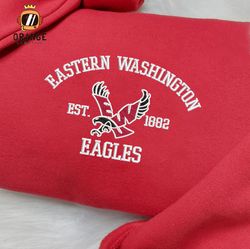 Eastern Washington Eagles Embroidered Sweatshirt, NCAA Embroidered Shirt, Embroidered Hoodie, Unisex T-Shirt