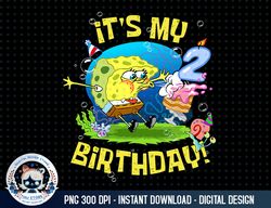 mademark x spongebob squarepants - spongebob it's my 2nd birthday cake b-day baby spongebob png