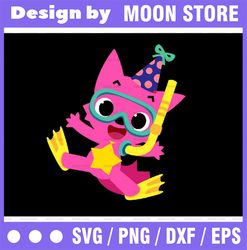 Fong svg,Pink Fong SVG, Cricut Cut files, Shark Family doo doo doo Vector EPS, Silhouette DXF, Design for tsvg , clothes