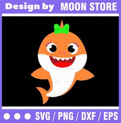 Daughter Shark SVG, Cricut Cut files, Shark Family doo doo doo Vector EPS, Silhouette DXF, Design for tsvg , clothes, Au