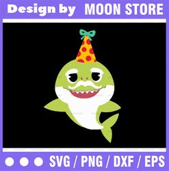 Grandpa Birthday Shark SVG, Cricut Cut files, Shark Family doo doo doo Vector EPS, Silhouette DXF, Design for tsvg , clo