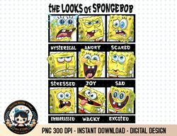 Spongebob SquarePants Multiple Looks & Emotions png