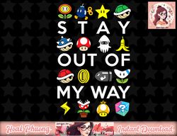 Nintendo Mario Kart Stay Out Of My Way Graphic PNG Sublimation Design, Digital Design