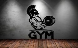Gladiator Gym Bodybuilder Fitness Crossfit Coach Sport Muscles Wall Sticker Vinyl Decal Mural Art Decor