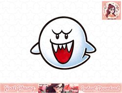 Nintendo Super Mario Boo Face Graphic PNG Sublimation Design, Digital Design
