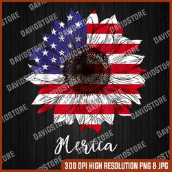 American Flag Sunflower Graphic 4th of July 4th Of July, Memorial day, American Flag, Independence Day PNG File