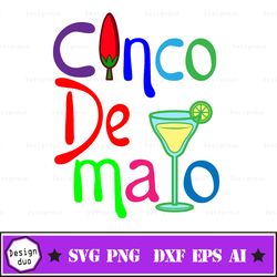 Cinco De Mayo Cocktails Svg, Cinco De Mayo Svg, Happy Cinco De Mayo Svg, Dxf, Eps, Png, Fiesta Sayings Cut Files, Mexico