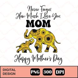 Mother's Day Elephant Sublimation png , Digital Download Clipart